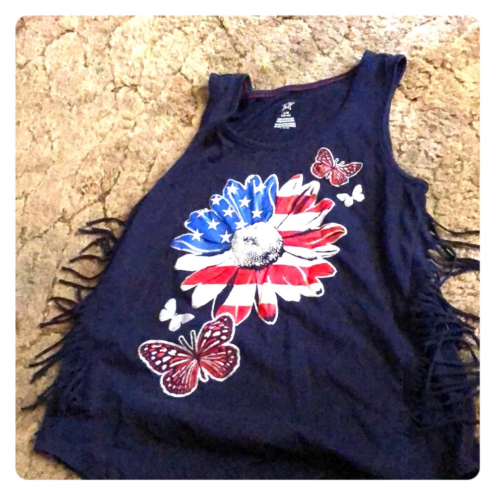 A cute red, white, and blue shirt